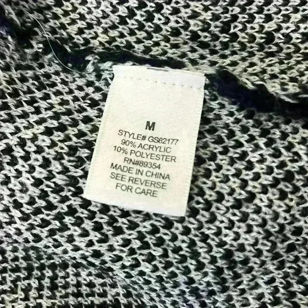 Madison + Hudson Black Plaid Jacket Sweater Size M